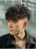 大分メンズツーブロックマッシュ外国人風スペインカール強め