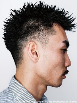 メリケンバーバーショップ フクオカ(MERICAN BARBERSHOP FUK) メンズカットアップバングフェードスパイキーショート