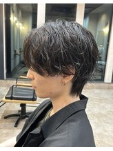 【シャドウパーマ】緩やかなカールで無造作な動きと束感を作ります！作り込みすぎない立体感を演出！