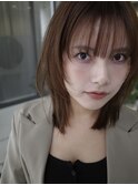 レイヤーカットウルフカットボブグレージュオリーブべージュ