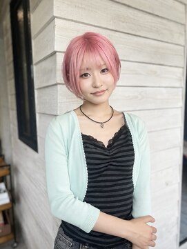 ヘアーアンドリラックス アミエ(hair&relax amie) ミルキーピンク×ショートカット