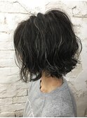 ホワイトハイライト/ラフボブ/切りっぱなしボブ/池袋美容室