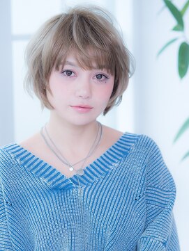 オーブ ヘアー ビーヴ 調布店(AUBE HAIR beve) ハイライト艶やかショート