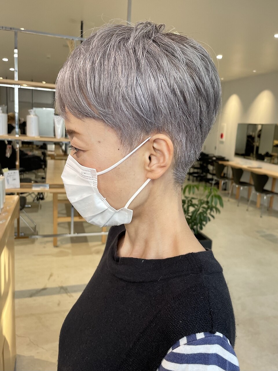 KAILA 】30代40代50代ベリーショートグレイヘア刈り上げ☆高野