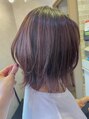 ヘアーリゾートガーデンバイトロント 船橋法典店(Hair Resort Garden by Toronto) ラベンダーピンク×ウルフボブ【船橋法典】