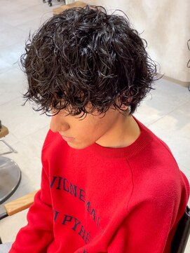 キャンバス バイ ネオリーブ 横浜西口(Canvas by neo.) プードルパーマ ツーブロックマッシュ スパイラルパーマ