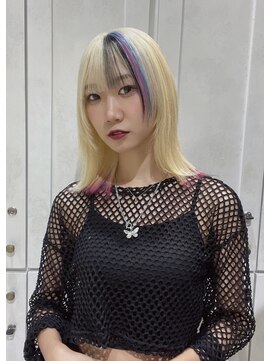 ディーン 名駅店(DEAN) ボブウルフ エンドカラー スラッシュカラー 名古屋名駅 ブリーチ