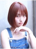 カシスカラー小顔ショートボブ　u-realm otto 新宿 