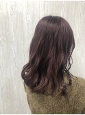 ゆる巻き×カシスピンク【TELA HAIR 四街道】