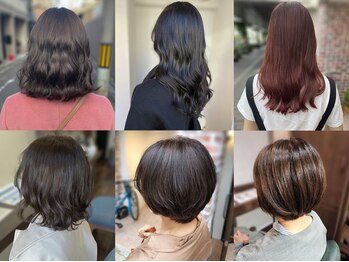ヘアーデザイン リント(hair design Rinto)の写真/【女性Stylistだけの癒しサロン-Rinto-】女性同士だから共感できる丁寧なダメージレス施術を半個室空間で♪