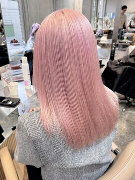 サンクマーケット 渋谷(cinq MARKET) 渋谷ピンクベージュカラーペールピンクカラー顔周りレイヤーボブ