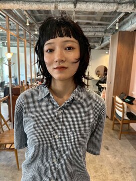 ホネン(honen) 薬院【honen】顔まわりレイヤースパイラルパーマ/薬院大通