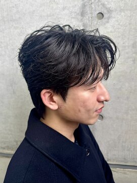 オーシャントーキョー ホワイト 原宿(OCEAN TOKYO WHITE) お客様スタイル前下がりセンターパートショートウルフ