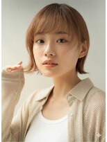 アース 栄店(HAIR&MAKE EARTH) earthショートレイヤーボブミルクティー丸みショートボブ
