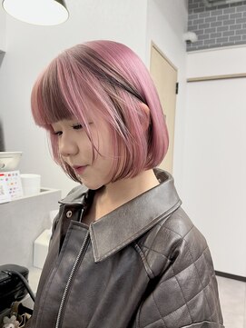 リノショアーズ 元町店(RINOSHORES) ピンク×ローライトハイトーンデザインカラー