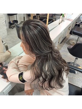 ブレンド 渋谷(BLend) ホワイトグレージュミニウルフデジタルパーマチェリーブラウン