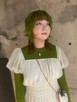 ルク(ruq.)&nbsp;ライムグリーン×オレンジブラウン