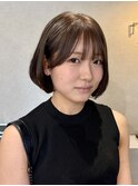 大人可愛い艶ボブ×ショコラブラウン