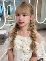 オモチャ 銀座(OMOCHA)&nbsp;ゆるふわツインアレンジ/編み込みヘアセット