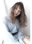 無造作ウェーブアッシュブラウンカラー20代30代