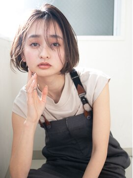 アンルポン(un.le.pont) 【un le pont】大人キレイ♪ブランジュ小顔前下がりボブ