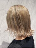 【Lee京橋】 ホワイトブロンド×トリプルカラー