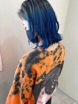 ヘアー アトリエ アンジー(Hair Atelier Angee)&nbsp;鮮やかなブルーカラー