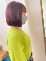 ロンドアベニール 北千住(Lond avenir)&nbsp;ワインレッドカラーボブ　本田奈穂美