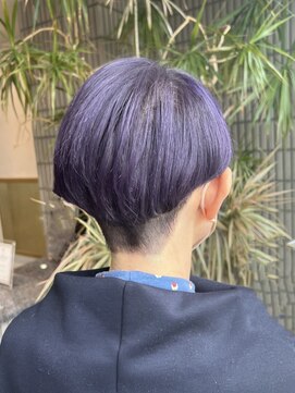 ヘア イノウエ HAIR INOUE ハンサムショートに似合うラベンダーカラー