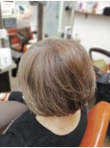 【BelleCoupes】林原加昌 脱白髪染め 淡染め ミセスショートボブ