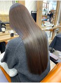 シンプルストレート柔らかい縮毛矯正艶髪髪質改善渋谷
