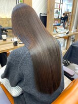 シンプルストレート柔らかい縮毛矯正艶髪髪質改善渋谷