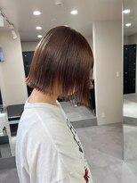 ベレーザ 渋谷(BELEZA)&nbsp;6264黒髪アッシュブラックグレージュ韓国風切りっぱなしボブ