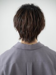 前髪パーマで簡単スタイリングのモテマッシュd札幌月寒