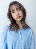 くびれレイヤー外ハネボブ韓国似合わせカットイメチェン