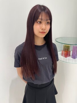 ハイブ 金沢(Hive) ブリーチ無しラベンダー透明感カラー美肌カラーロングツヤカラー