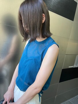 ガリカ 大名(Gallica) 【恒吉佐央理】伸ばしかけも可愛いボブに透明感グレージュカラー