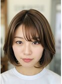 大人可愛い 艶感ボブ