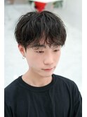メンズシースルー縦落ちパーマ