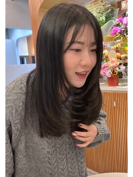 ロンド ボーイ 表参道(Lond BOY) イメチェン外ハネボブ美髪ワイドバングミディアムレイヤーカット