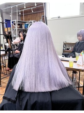 イオ(IO) ホワイトラベンダー　ハイトーン　髪質改善　長野