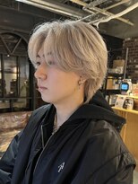 ノラ ヘアーサロン(NORA HAIR SALON)&nbsp;【石山】メンズウルフ×ホワイトベージュカラー