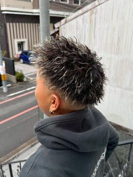 メンズ アルス(Men's ARS) オールバック短髮メンズマッシュセンターパートマンバン