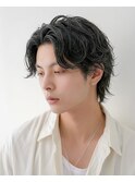 韓国風ニュアンスサーフセンターパートゆるめパーマ夏カラー
