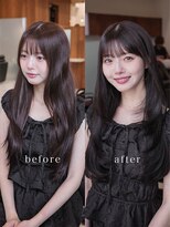 ヴィヴィッド オモテサンドウ(ViViD omotesando)&nbsp;暗すぎないダークグレージュ/結べる長さのロングレイヤー
