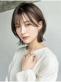 【ブルベ夏】垢抜シースルーバング×大人耳け外ハネショートボブ