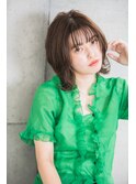 大人ボブ/小顔/20代/30代/切りっぱなしボブ/黒髪/大人かわいい