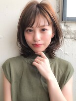 キリ 表参道(kyli)&nbsp;ボブルフ大人かわいいピンクベージュ薄めバングくびれモテ髪