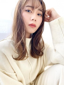 ケーツー心斎橋 クイーンズガーデン バイ ケーツー(K two QUEEN'S GARDEN by K two) 外ハネミディアム×シースルーバング1/田中/心斎橋&難波&なんば