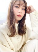 外ハネミディアム×シースルーバング1/田中/心斎橋&難波&なんば